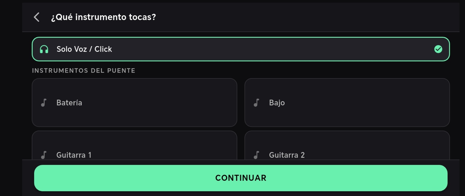 Músico usando InSyncro con audífonos in-ear